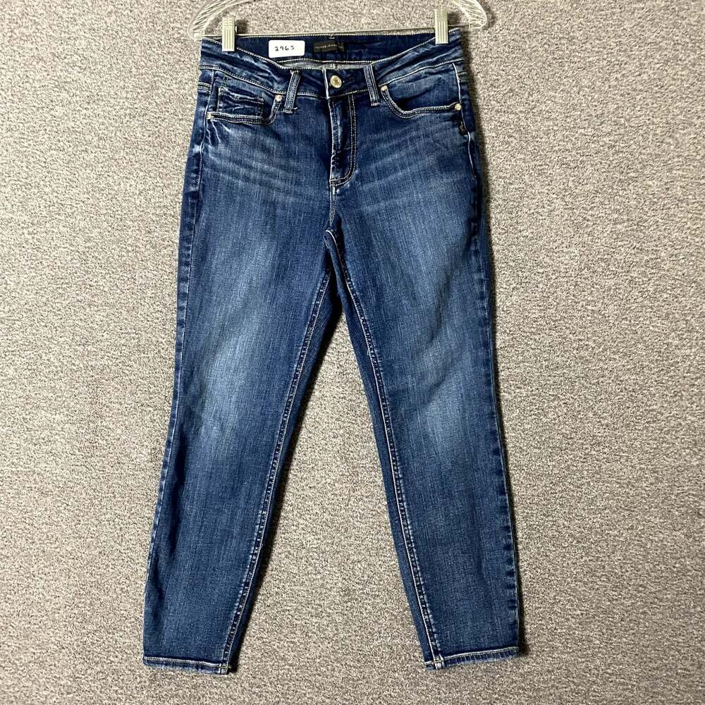 Silver Jeans Women’s Size 27 / 26 Suki Skinny Leg Crop Stretch Denim Jeans
